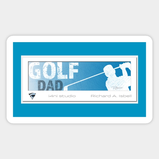 Golf Dad (Blue version) Magnet by i4ni Studio